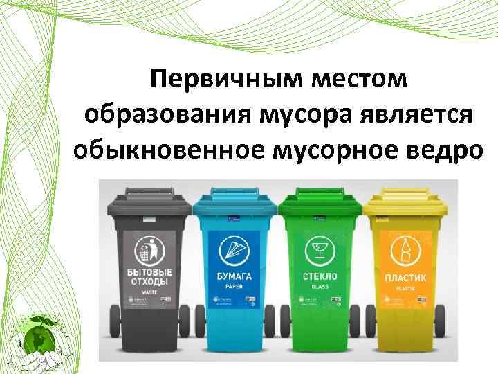 Первичным местом образования мусора является обыкновенное мусорное ведро 
