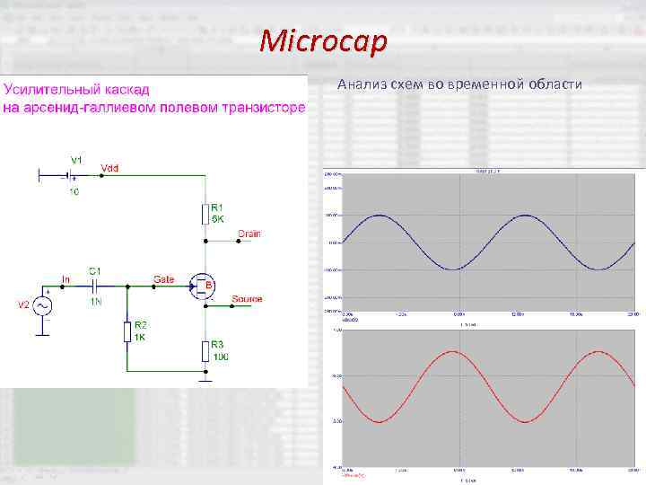 Microcap Анализ схем во временной области 49 