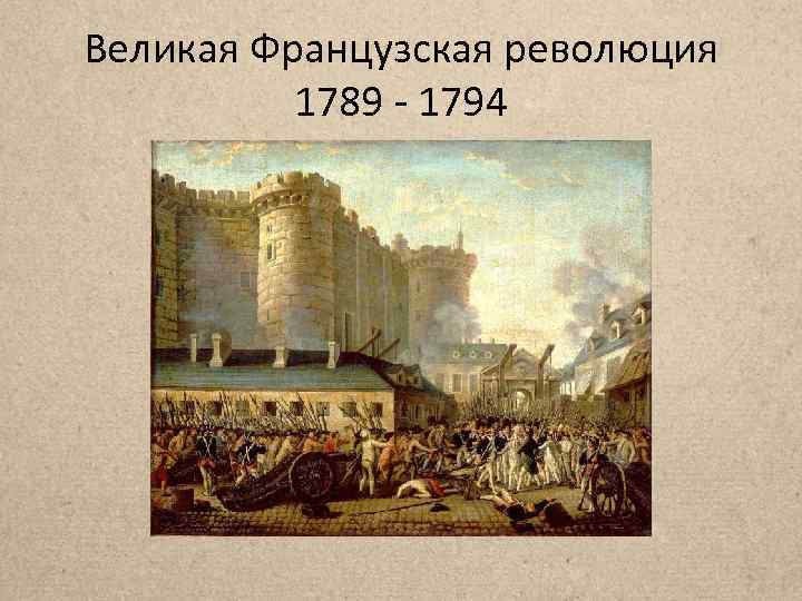 Великая Французская революция 1789 - 1794 