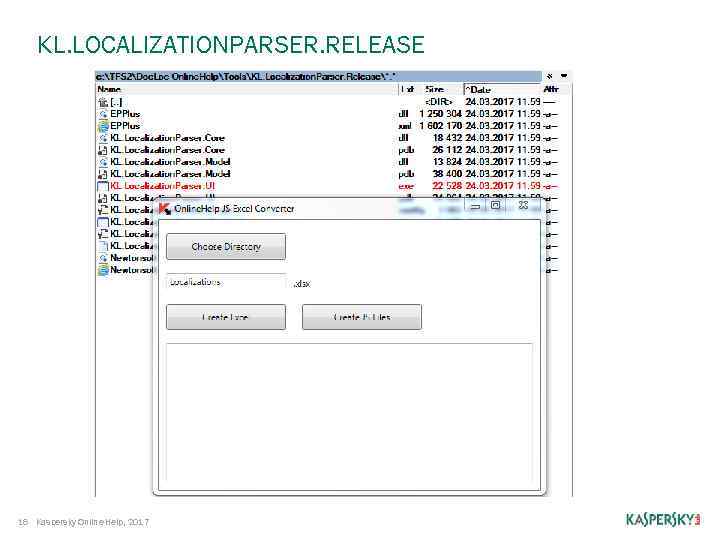 KL. LOCALIZATIONPARSER. RELEASE 18 Kaspersky Online Help, 2017 