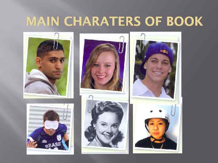 MAIN CHARATERS OF BOOK 
