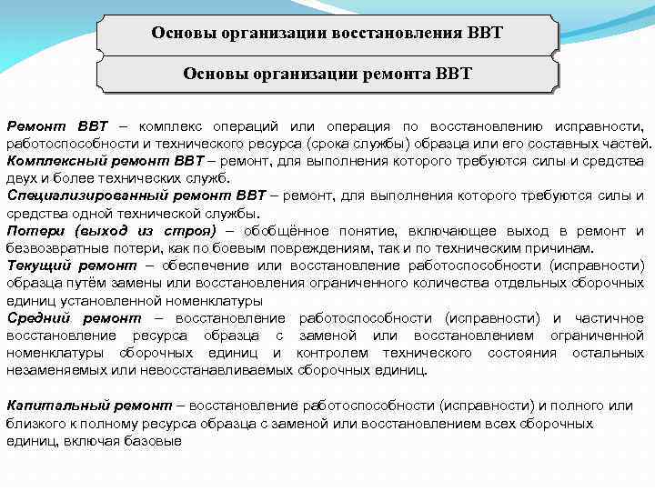 Образец ввт определение