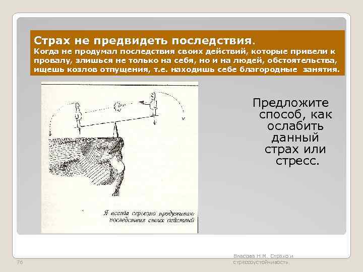 Страх не предвидеть последствия. Когда не продумал последствия своих действий, которые привели к провалу,