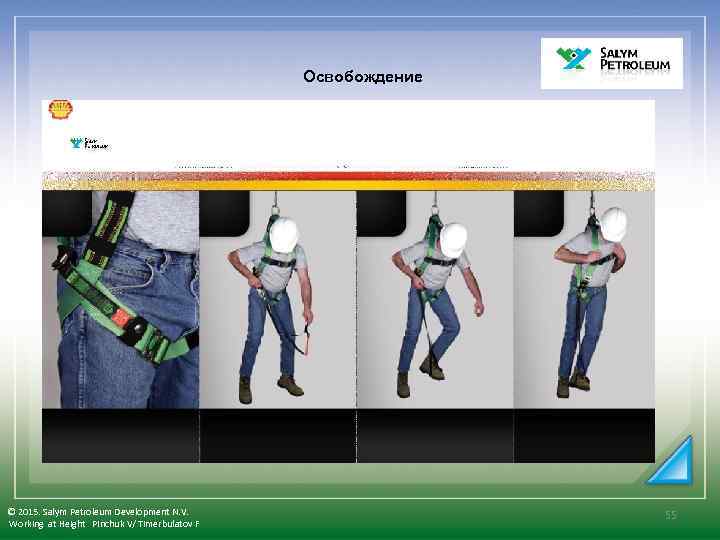 Освобождение © 2015. Salym Petroleum Development N. V. Working at Height Pinchuk V/ Timerbulatov