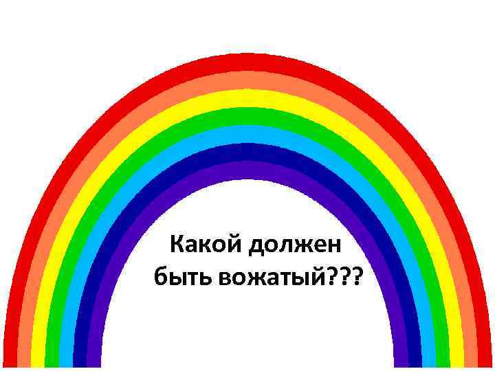 Какой должен быть вожатый? ? ? 