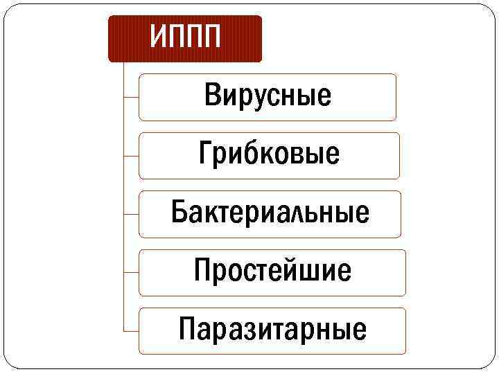 ИППП Вирусные Грибковые Бактериальные Простейшие Паразитарные 