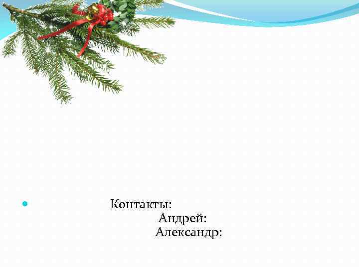  Контакты: Андрей: Александр: 