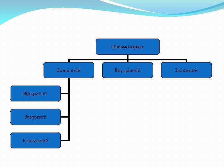 Пневмоторакс Зовнішній Відкритий Закритий Клапанний Внутрішній Змішаний 