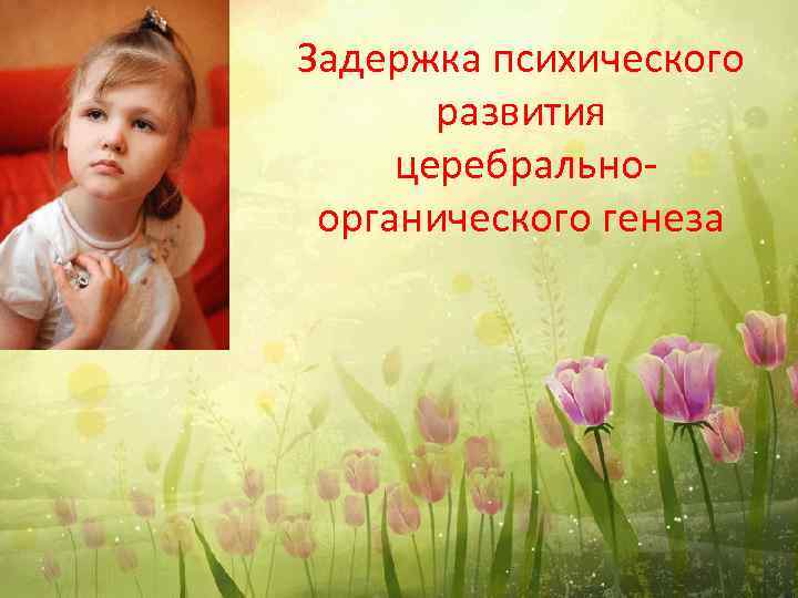 Задержка психического развития церебральноорганического генеза 