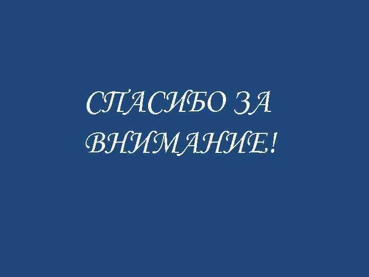 СПАСИБО ЗА ВНИМАНИЕ! 
