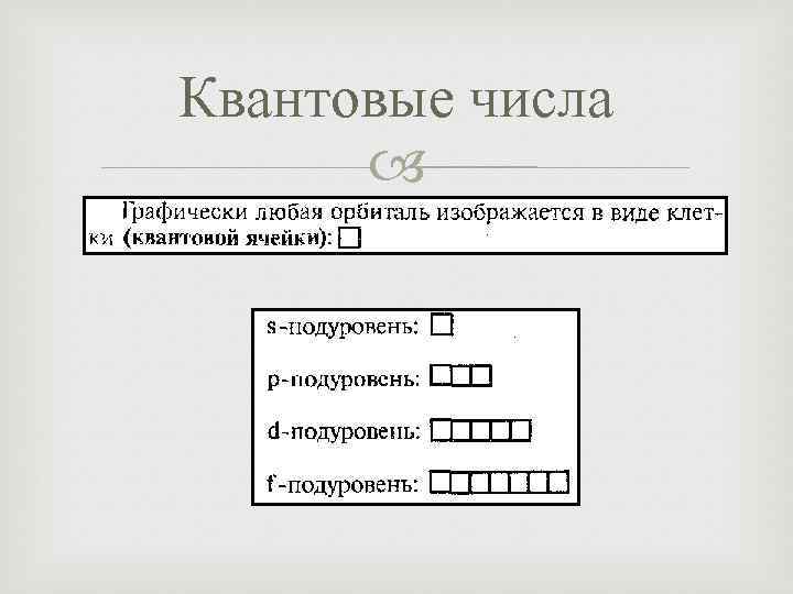 Квантовые числа 