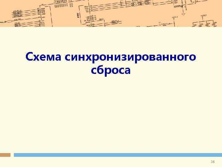 Схема синхронизированного сброса 28 