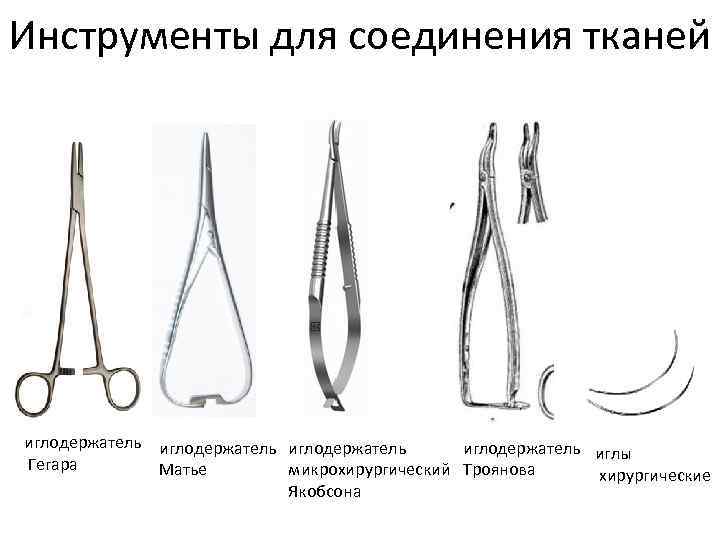 Инструменты для соединения тканей иглодержатель иглы Гегара Матье микрохирургический Троянова хирургические Якобсона 