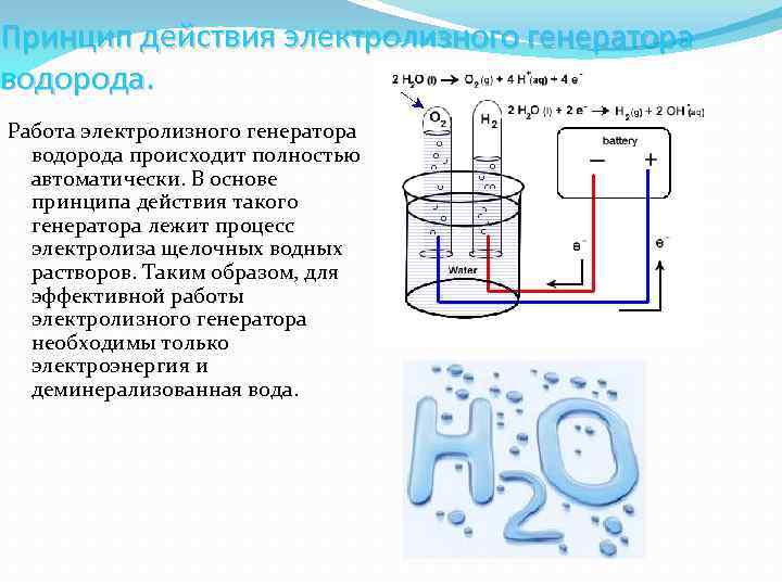 Генератор водорода схема