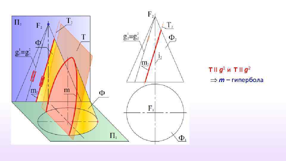 T II g 1 и T II g 2 m – гипербола 