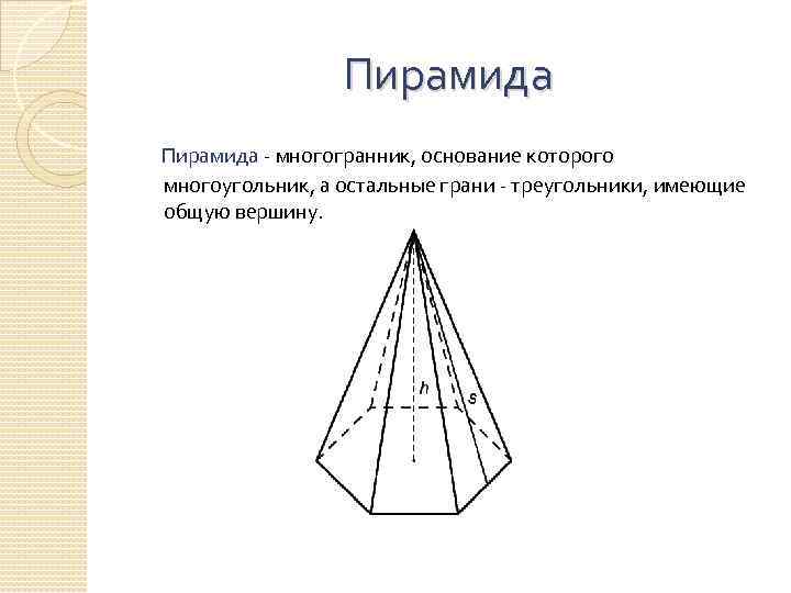 Пирамида многогранник чертеж