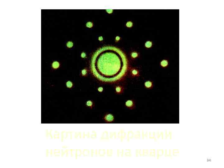 Картина дифракции нейтронов на кварце 34 