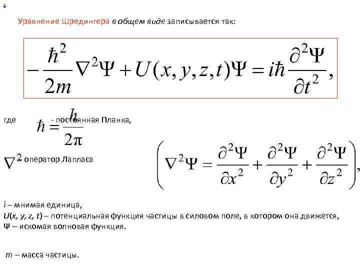 Уравнение шредингера картинка