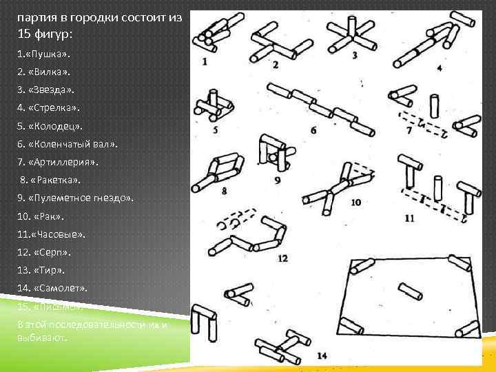 Фигуры для игры в городки картинки