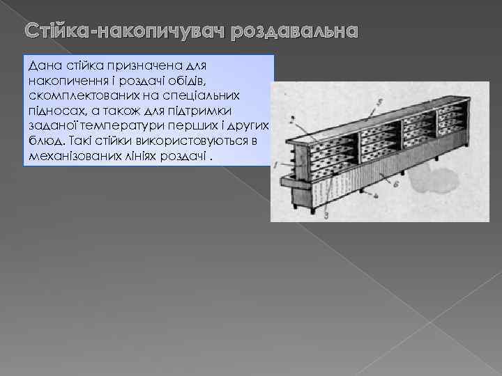 Стійка-накопичувач роздавальна Дана стійка призначена для накопичення і роздачі обідів, скомплектованих на спеціальних підносах,