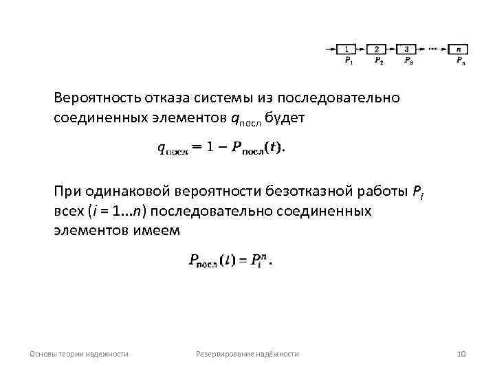 Найти вероятность отказа схемы предполагая что отказы отдельных элементов независимы