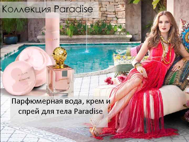 Коллекция Paradise Парфюмерная вода, крем и спрей для тела Paradise 