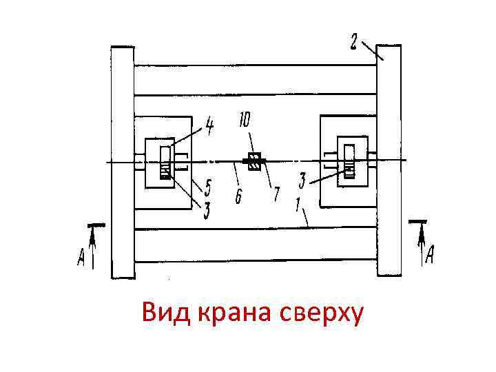 Вид крана сверху 