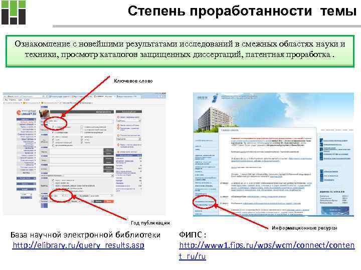 Степень проработанности темы Ознакомление с новейшими результатами исследований в смежных областях науки и техники,