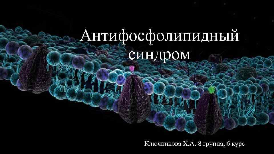 Антифосфолипидный синдром Ключникова Х. А. 8 группа, 6 курс 