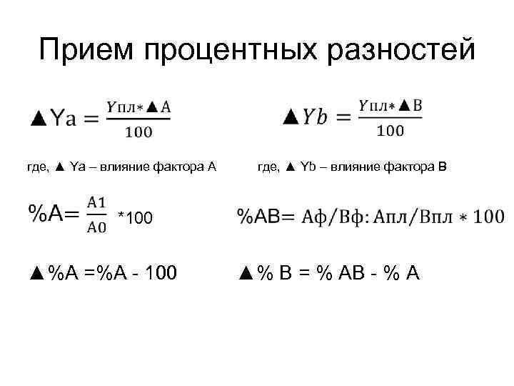 Процентная разница