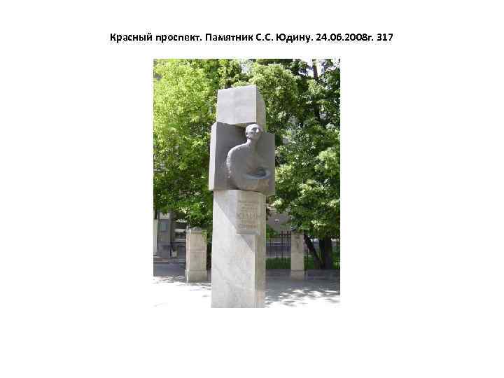 Красный проспект. Памятник С. С. Юдину. 24. 06. 2008 г. 317 