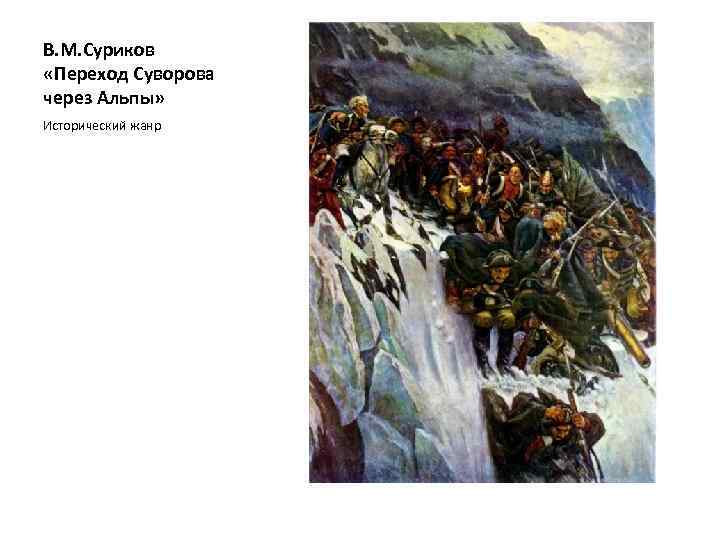 В. М. Суриков «Переход Суворова через Альпы» Исторический жанр 