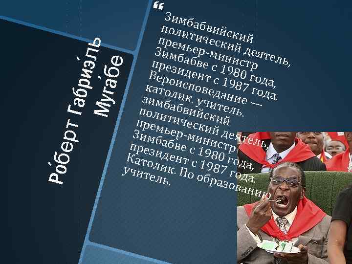  Зимб Ро бе рт Га бриэ л ь Муга б е поли абвийск
