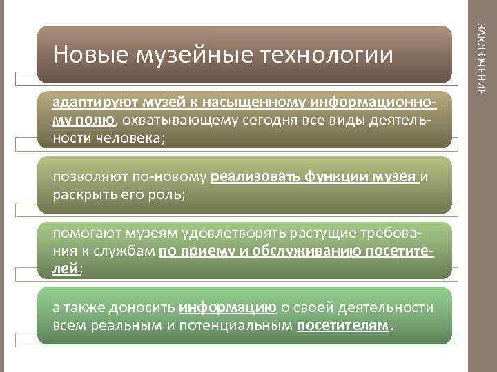 помогают музеям удовлетворять растущие требования к службам по приему и обслуживанию посетителей; а также