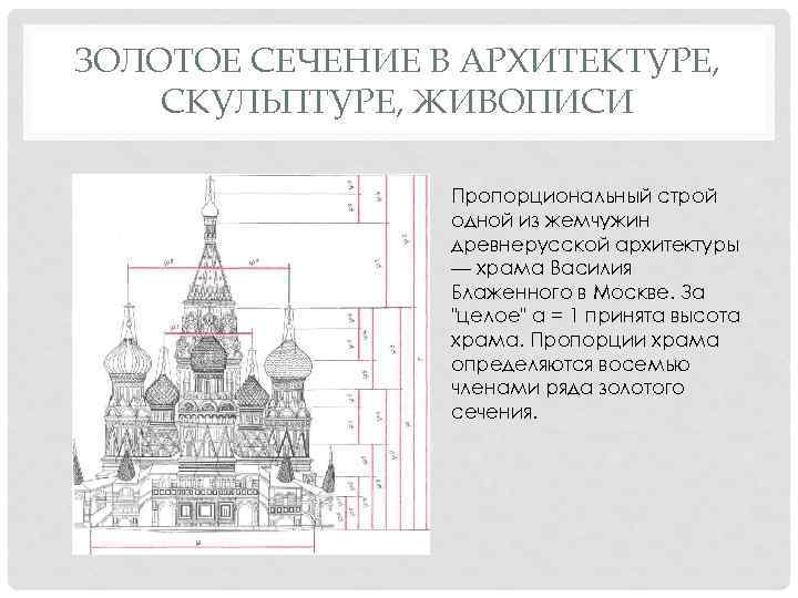 Золотое сечение в архитектуре проект 10 класс