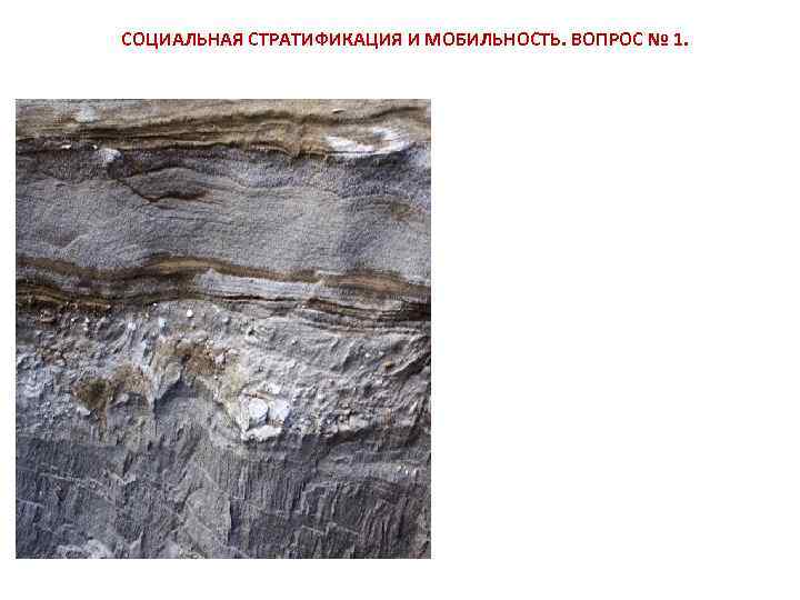  СОЦИАЛЬНАЯ СТРАТИФИКАЦИЯ И МОБИЛЬНОСТЬ. ВОПРОС № 1. 