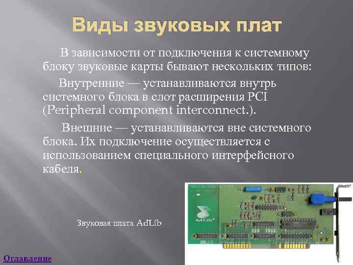 Интегрированная звуковая карта