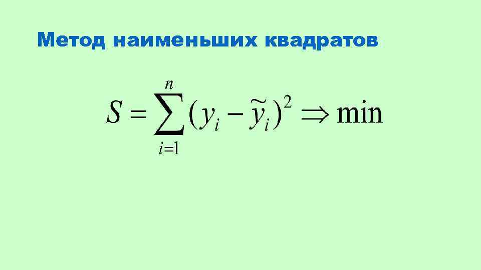 Метод наименьших квадратов 