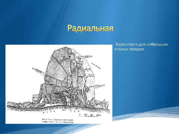Радиальная Характерна для небольших старых городов 
