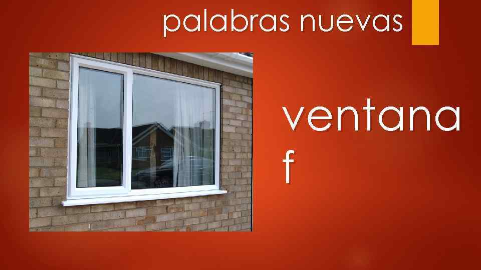 palabras nuevas ventana f 