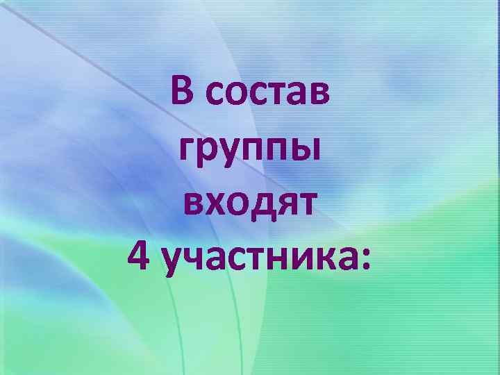 В состав группы входят 4 участника: 