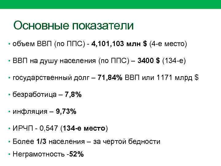 Госдолг индии презентация