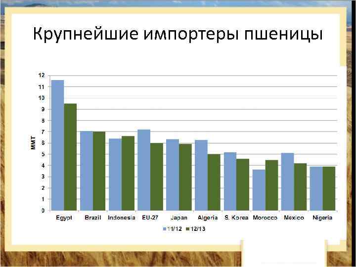 Крупнейшие импортеры пшеницы 