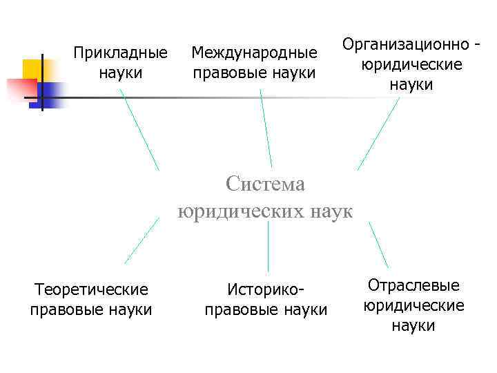 Прикладные науки Международные правовые науки Организационно юридические науки Система юридических наук Теоретические правовые науки