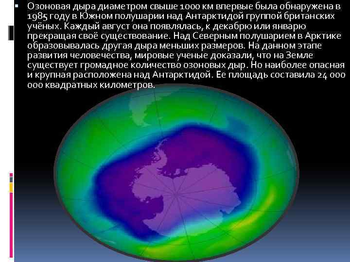 Карта озонового слоя