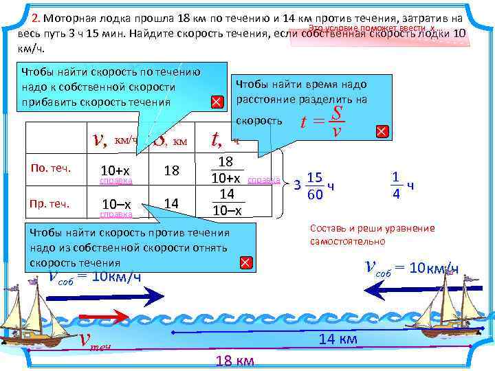 Катер прошел расстояние