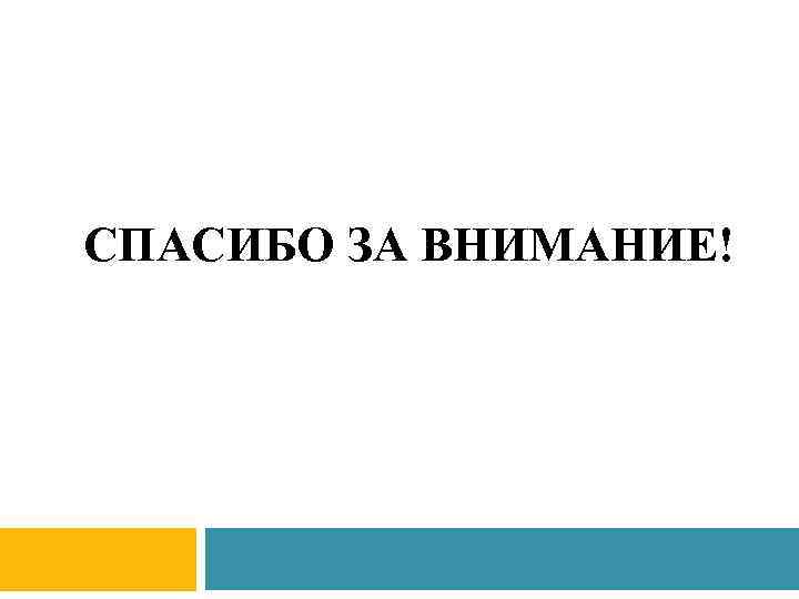 СПАСИБО ЗА ВНИМАНИЕ! 