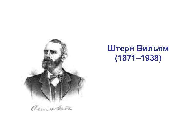 Штерн Вильям (1871– 1938) 