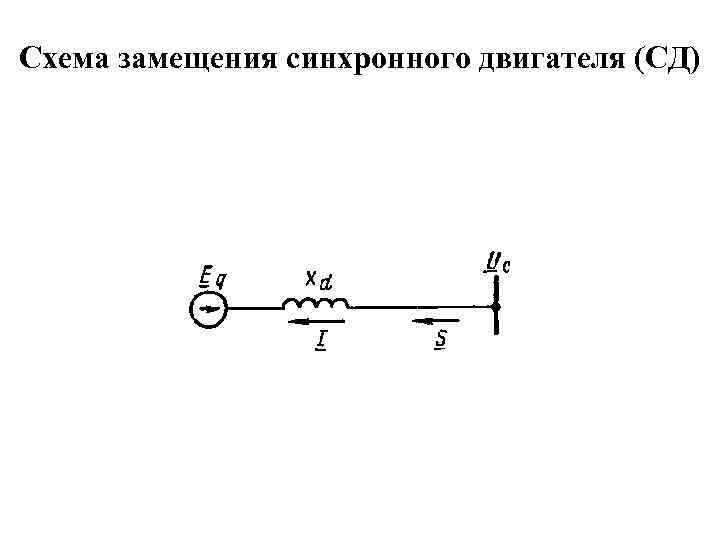 Схема замещения синхронного двигателя (СД) 