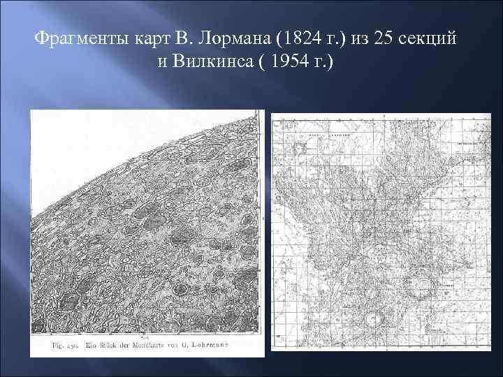 Фрагменты карт В. Лормана (1824 г. ) из 25 секций и Вилкинса ( 1954